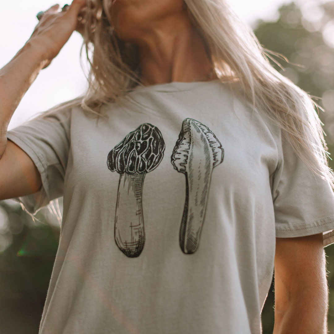 Organic Cotton Morel Mushroom T-Shirt